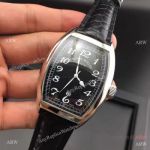 Copy Franck Muller Geneve SS Case Black Leather Strap watch -  High Quality